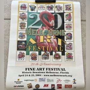 Melbourne Art Festival 2004 Pink Flamingo Authentic VTG Promo Poster 17 X 22 NEW